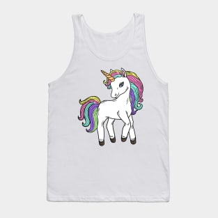 Unicorn Cartoon Drawing Tank Top